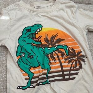 Wonder Nation Dinosaur Tee - Cream & Green